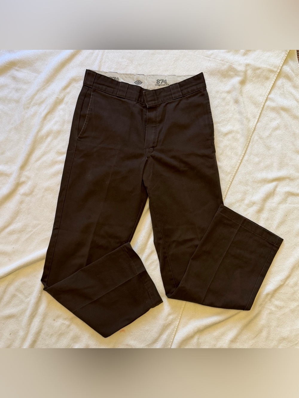 Dickies Men’s Brown Straight-Fit work Chinos